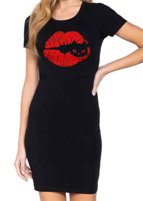 Women's Clothing Brands Kiss Meow Tshirt Dress