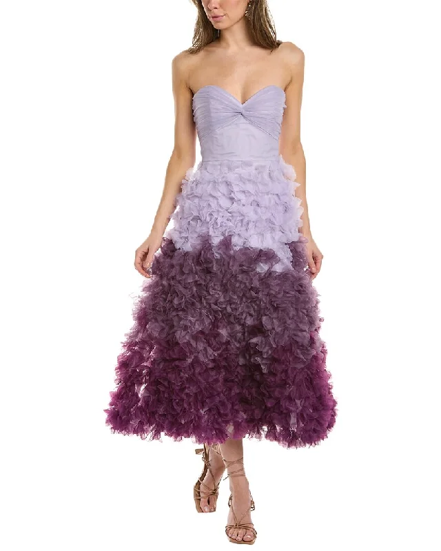 Women's Clothes For The Office Marchesa Notte Ombre Cocktail Dress