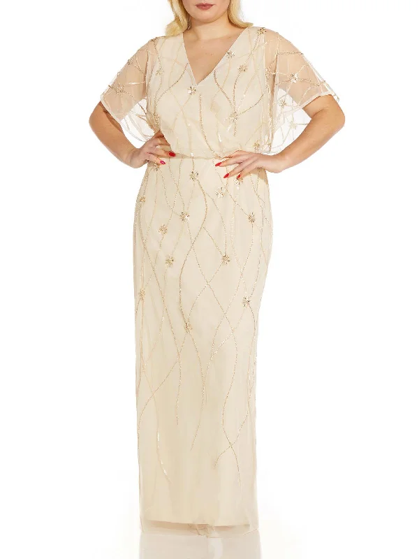 Timeless Women's Outfit Plus Womens Embellished Wedding Evening Dress