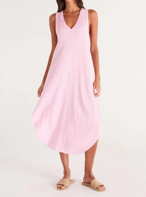 Sale On Clothing Reverie Midi Dress In Pink