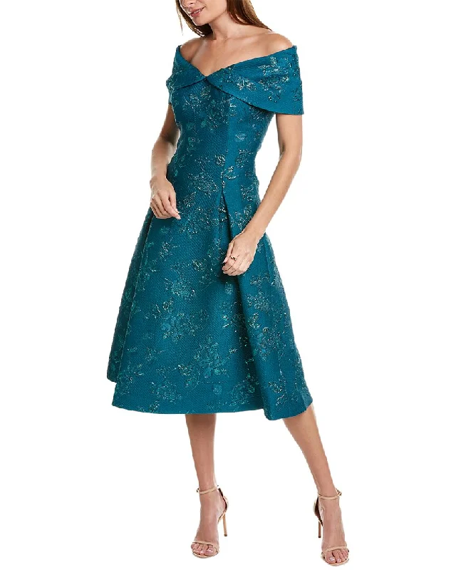 Women's Clothes Online Shopping Teri Jon by Rickie Freeman Portrait Jacquard A-Line Dress