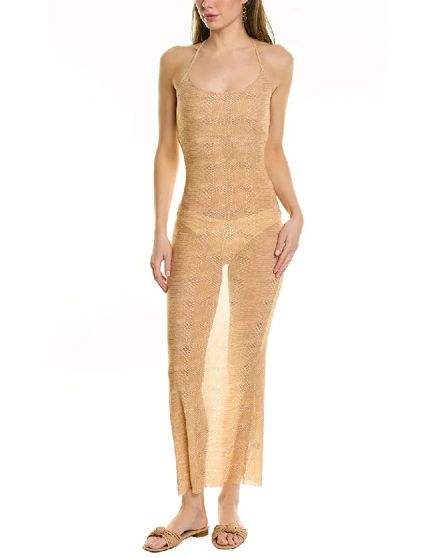 Affordable Women's Clothes WeWoreWhat Mesh Scoop Maxi Slip Dress