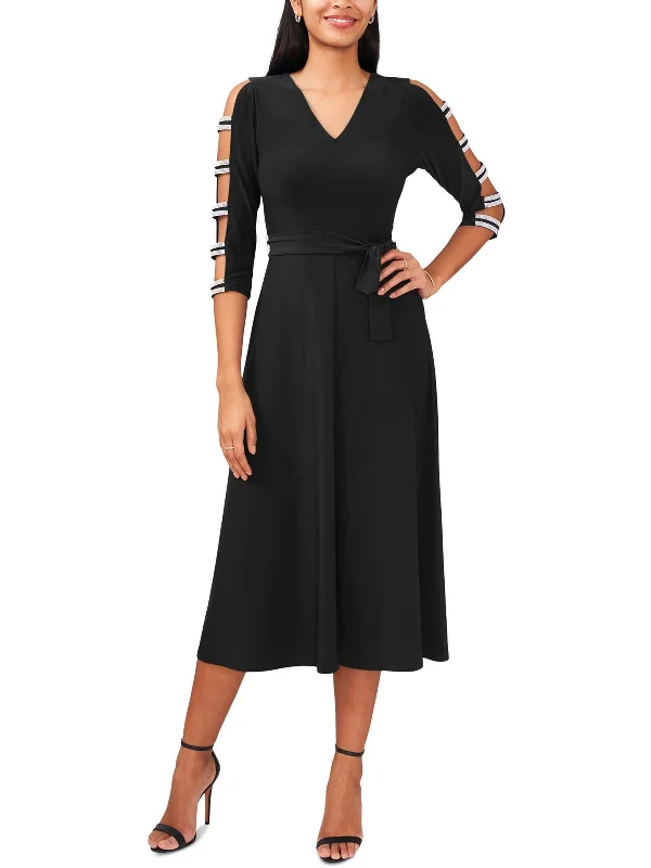 Women's Vacation Outfit Set Womens Embellished Tea Cocktail and Party Dress