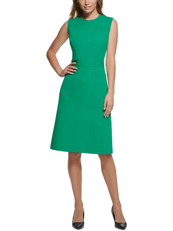 Women's Evening Clothes Womens Panel Knee Length Midi Dress