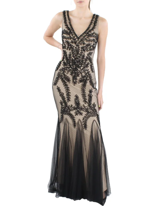 Plus Size Women Wear Womens Soutache Mermaid Evening Dress