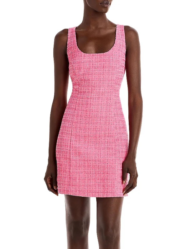 Designer Women's Fashion Online Womens Tweed Mini Sheath Dress