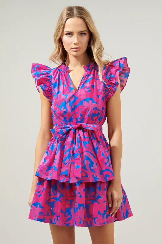 Affordable Trendy Clothes For Women Yeraldi Berry Marisol Tiered Mini Dress