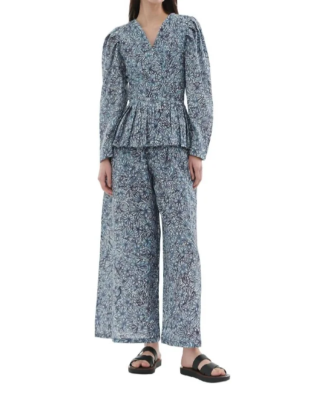 Casual and Comfortable Outfits Acasia Pants In Blue Print