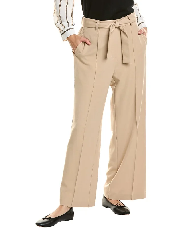 Online Boutiques Affordable Adrianna Papell Twill Wide Leg Pant