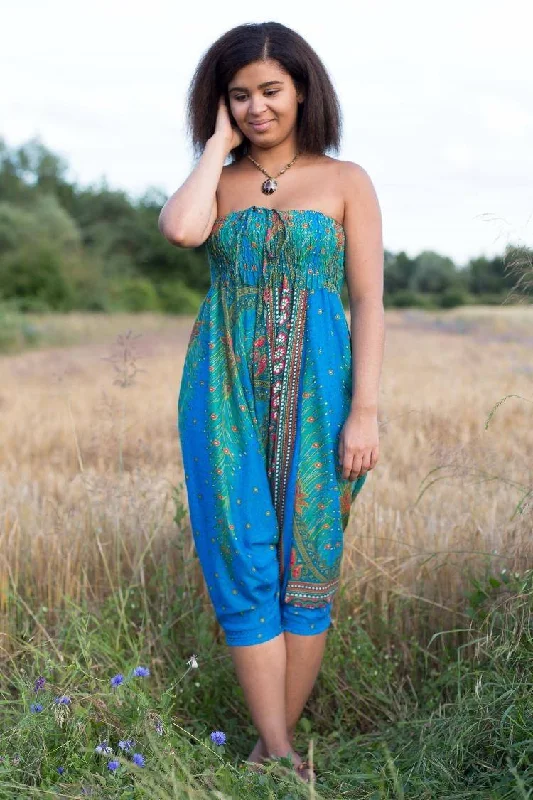 Women's Cozy Clothes Blue Peacock Pants