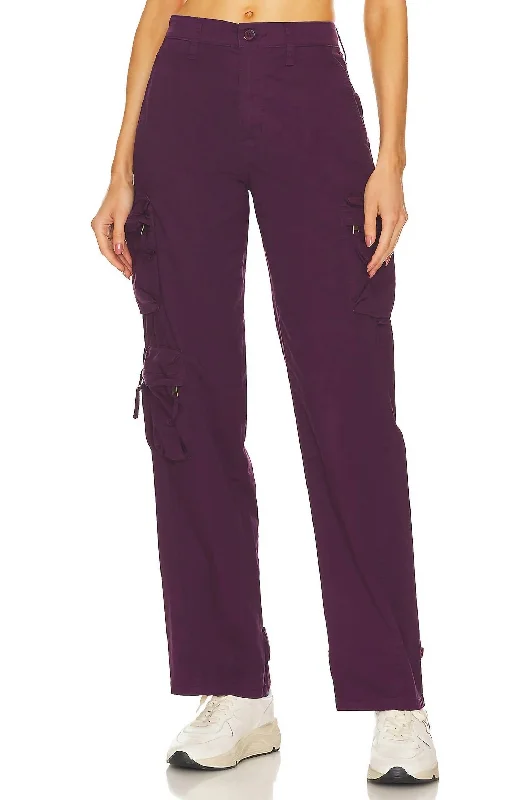 Affordable Online Boutique Bobbie Utility Pant In Washed Aubergine