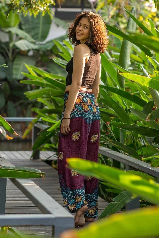 Casual Fashion Trends for Women Burgundy Chang Pants