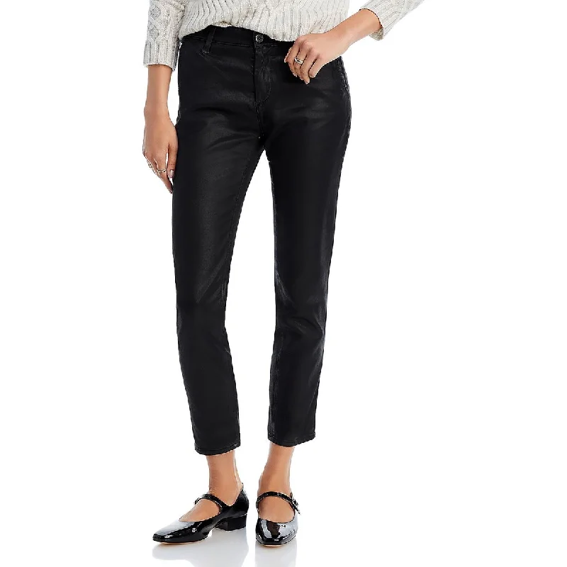 Women's Luxury Apparel Caden Womens Solid Mid-Rise Classic Straight Jeans