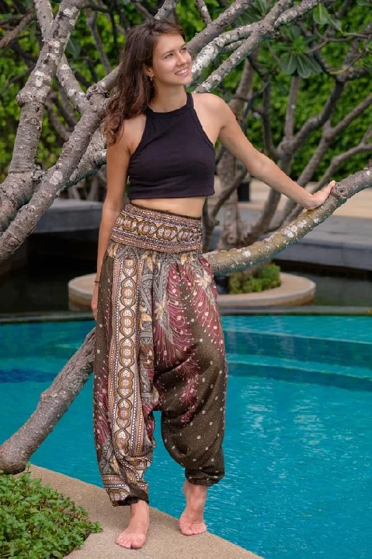 Women's Professional Apparel Olive Green Peacock Pants