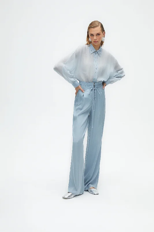 Women's Comfortable Lounge Attire Draped Wide Leg Pants