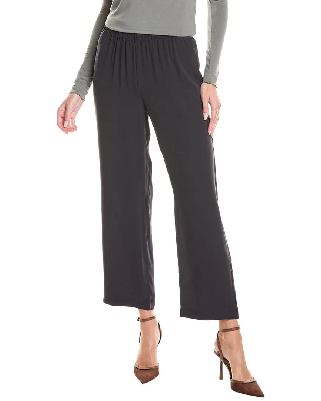 Women's Wedding Apparel EILEEN FISHER Straight Ankle Silk Pant