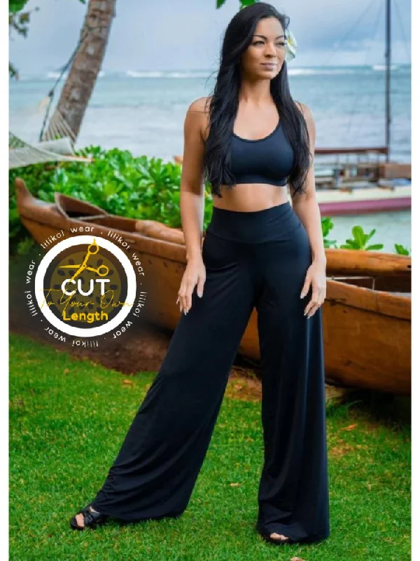 Clothing For Women Fluity Luxe Palazzo Pants II - SOLID BLACK