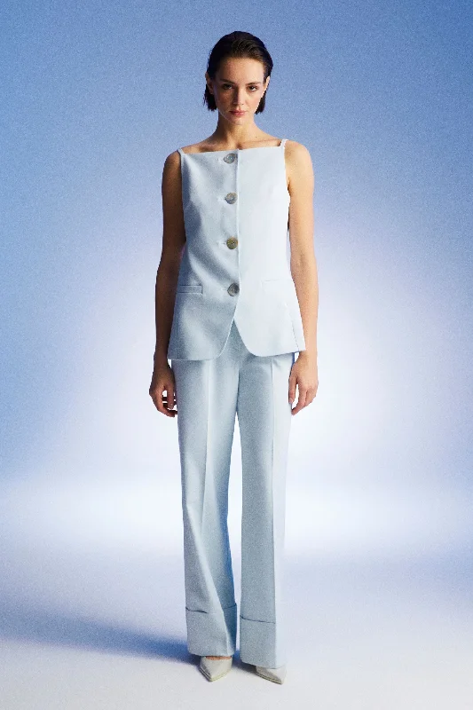 Trendy Women's Dresses Online High-Waist Flowy Palazzo Pants