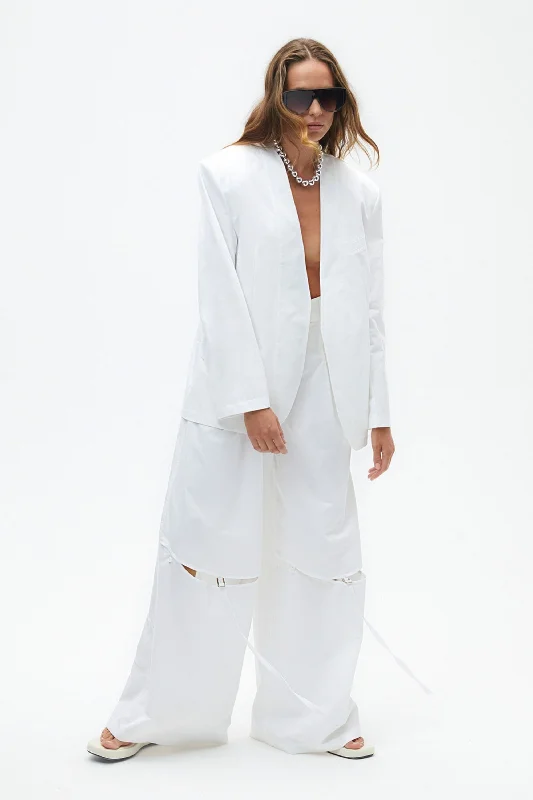 Women's Evening Attire High Waist Knee Slit Pants