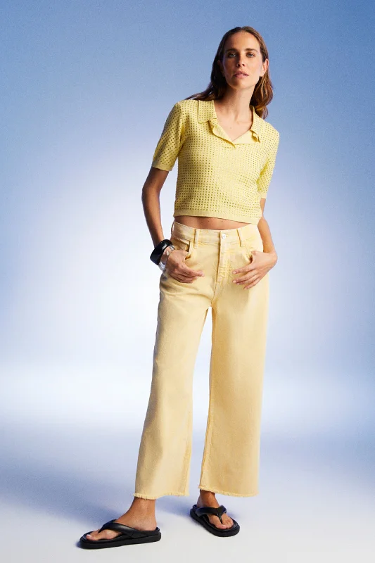 Women's Fashionable Attire For Work High Waist Wide Leg Jeans