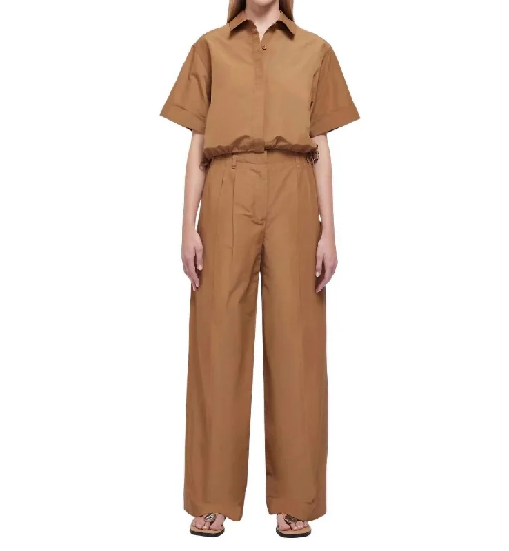 Cheap Women's Clothing Online Leroy Pleated Wide Leg Pant In Hickory
