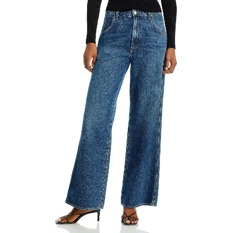 Fashion-forward Women's Wear Magda Womens High Rise Carpenter Wide Leg Jeans