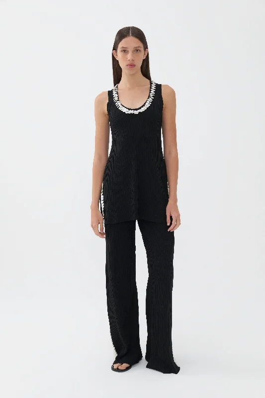 Holiday Gift Guide Sale Mother of Pearl Beaded Knit Pants