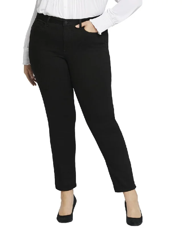 Affordable Luxury Women's Apparel NYDJ Plus Sheri Black Slim Jean