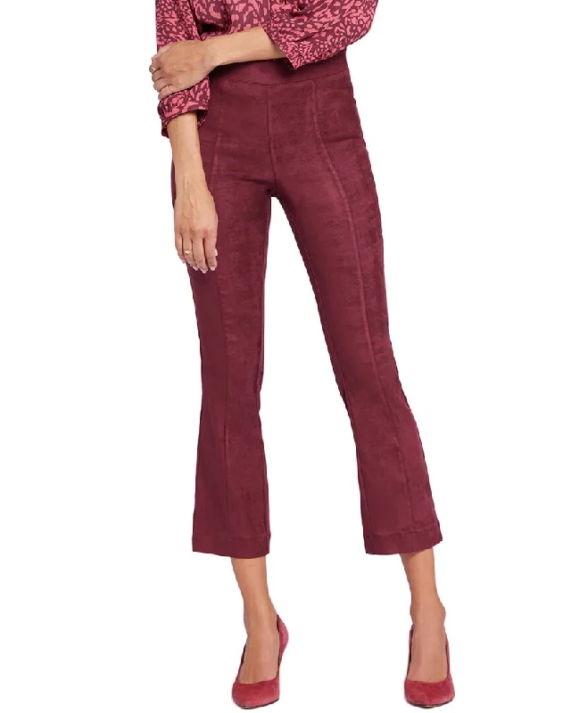 Women's Clothes For Work Events NYDJ Suede Dark Cherry Bootcut Jean