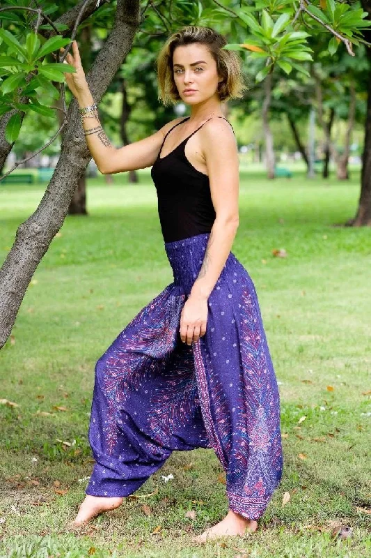 Women's Functional Apparel For Outdoor Activities Royal Blue Peacock Pants