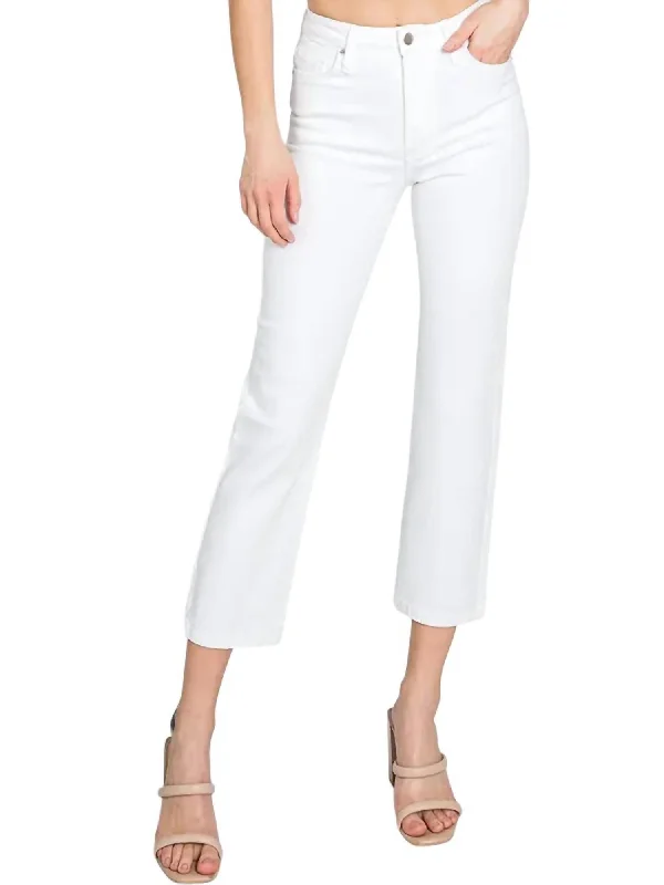 Comfortable Casual Women's Clothing Siena High Rise Straight Leg Jeans In Optic White