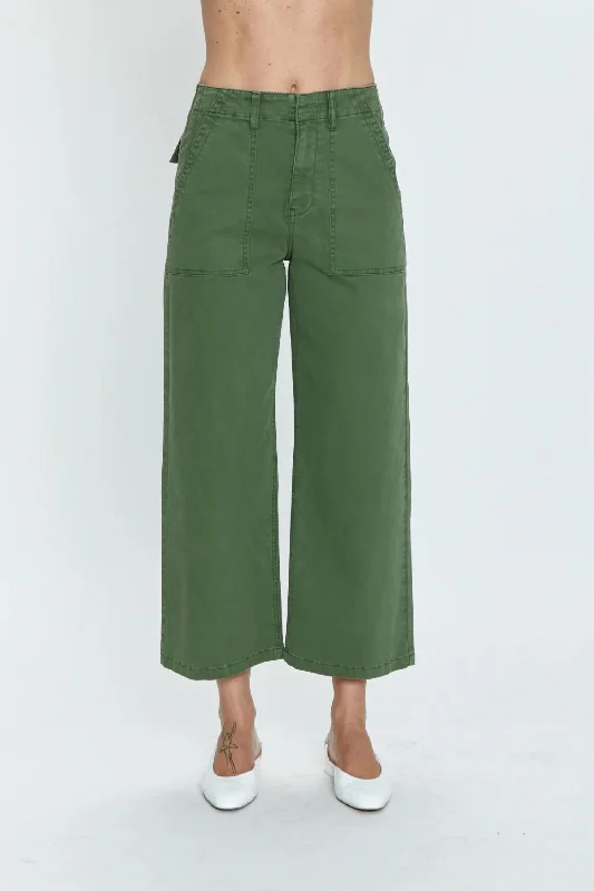 Easygoing Women's Style Sophia Wide Leg Pants In Basil