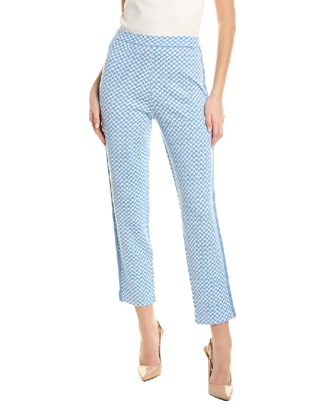 Women's Clothing Apparel Sets St. John Jacquard Houndstooth Wool-Blend Pant