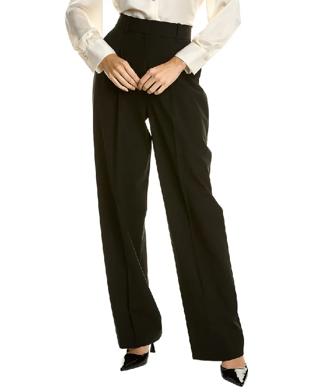 Women's Vintage Clothes Theory Pleat Wool-Blend Trouser