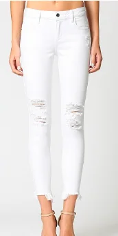 Women's Clothing For Outdoor Events White Distressed Skinny Jean by Hidden Jeans