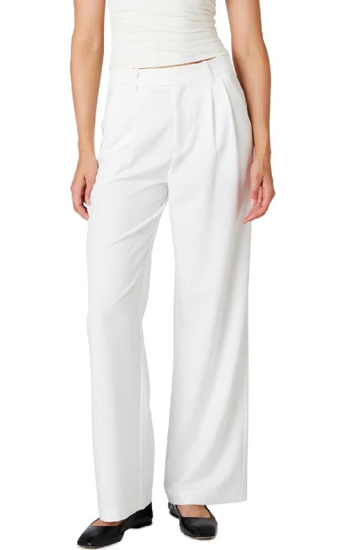 Women's Festive Attire White Trouser Pants by NIA