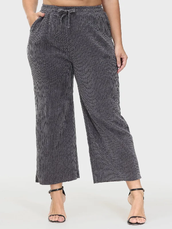 Casual Clothes For Women Wide Leg High-Waisted Straight Corduroy Pants