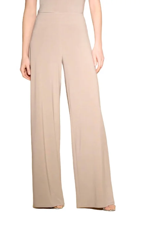 Women's Clothing Wide Leg Pant In Latte
