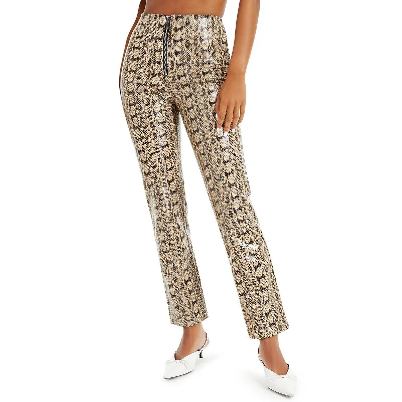 Best Online Clothing Boutiques Womens Animal Print Straight Leg Straight Leg Pants