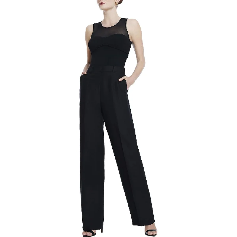 Women's Clothing For Outdoor Activities Womens Linen Blend Solid Straight Leg Pants
