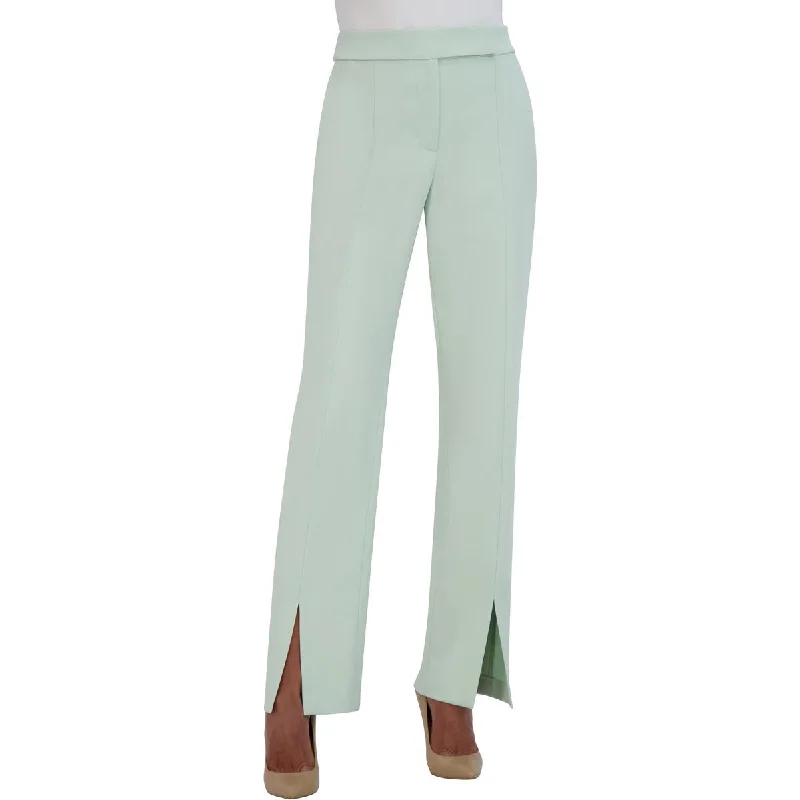 Women's Comfortable Garments Womens Split Hem High Rise Straight Leg Pants