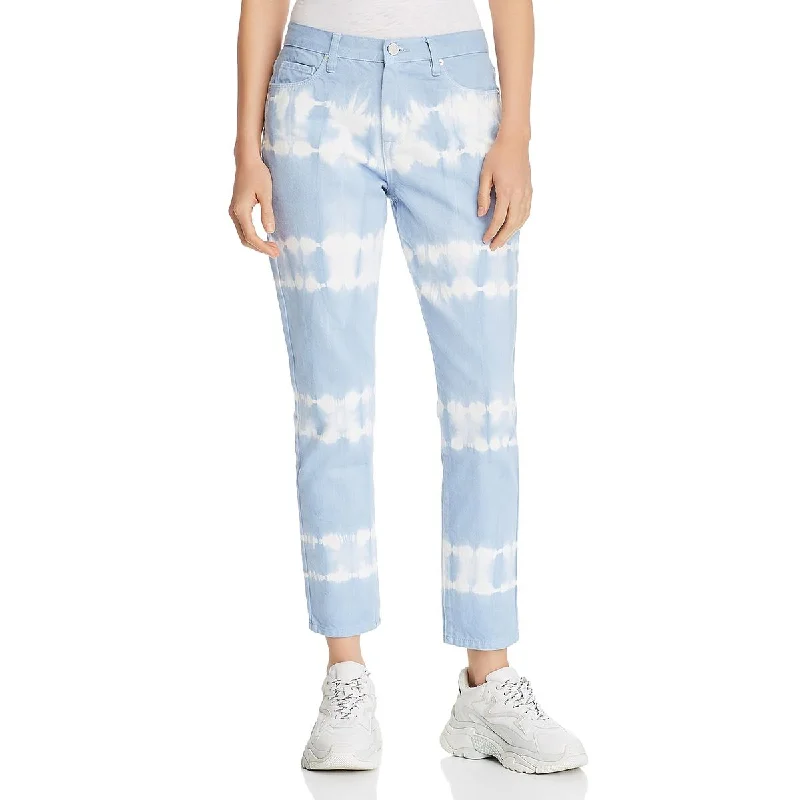Clothes Woman Womens Tie-Dye High Rise Straight Leg Jeans